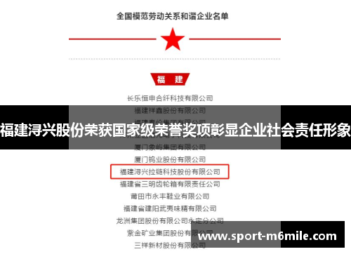 福建浔兴股份荣获国家级荣誉奖项彰显企业社会责任形象